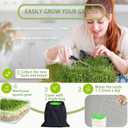 4-Tier Seed Sprouting Kit with Drain Holes and Drain Tray, Upgrade Stackable Microgreens Fresh Organic Bean Seed Sprouter Tray Ripple Soil-Free Sprouter Tray for Beans Alfalfa Seeds