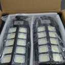 Solar Lights Outdoor, IP66 Waterproof Street Lights Outdoor, 6500K Dusk to Dawn Solar Security Flood Lights Motion Sensor with Remote Control for Yard, Entryway Garage, Porch 4 Pack, 1PACK