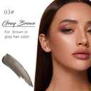 Peel Off Eyebrow Gel, Waterproof Tattoo Eyebrow Gel Easy Peel Off for Women, Last Up to 3 Days Natural Brow Color, Easy Application for All Skin Types - 03 Gray Brown
