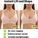 Double Sided Sticky Bra Push Up,Bra Inserts,Adhesive Silicone Bra Pads Inserts.Medium For Cup A/B. Lage For Cup C/D.