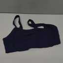 Hugcurve Adjustable Sports Bra Square Neck Wireless Padded Yoga Workout Tops (Medium, Twilight Blue)