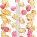 Nangor Wood Cake Pop Stand - 60 Hole Wooden Lollipop Holder Candy Table Display, Decorative Dessert Stand for Wedding Birthday Baby Shower Parties - Sturdy and Easy to Assemble