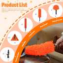 LAANPOLE 26FT Reach Dusters for Cleaning, Ceiling Fan Cleaner Duster with Extension Pole, Wall and Baseboard Cleaner Mop with Handle for Window Cobweb Fan Blade and High Ceiling