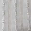 Amidoudou 1 Panel Cotton Linen Boho Curtain with Tassel Living Room Bedroom Farmohouse Hollow Curtain (White)