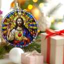 2 x Jesus Christ Ornament: Christmas Ornaments, Religious Christmas Decorations for Tree, Catholic Ornament & Christian Holiday Decor | Religious Gifts, Christian Gifts - Design A
