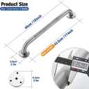 Grab Bars for Shower 2 Pack 18-Inch, Stainless Steel Anti-Slip Safety Shower Handle for Elderly Bathroom Wall Support Handicap Handicap Grab Bars for Seniors, Brushed Nickel