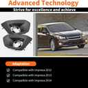 Fog Light Bezel Compatible with Impreza 2012-2014 Driver and Passenger Side Fog Light Cover with Chrome Trim 57731FJ030 57731FJ020 (Left and Right Side)