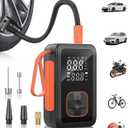 Hafuloky Tire Inflator Portable Air Compressor - 150PSI & 15000mAh Dual Power (Cordless & 12V DC) Car Air Pump, 3X Faster 36L/Min Electric Tire Pump with Digital Gauge, LED Light for Car, Bike, Ball