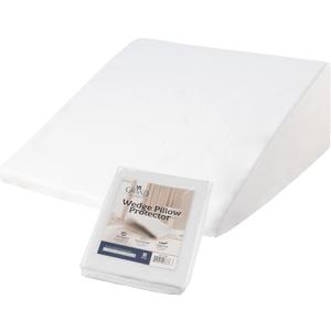The Grand Poly-Cotton Zippered Pillow Protector - Wedge Pillow Cover - Protec ts from Dirt, Dust, and Dubris - Single Unit