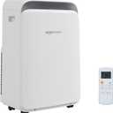 Amazon Basics 3-In-1 Portable Air Conditioner, 12000 BTU (ASHRAE), Cools Up to 550 Sqf, Portable AC with Cool/Dry (Dehumidifier)/Fan-Only Functions, Auto Mode, Sleep Mode, Timer, White