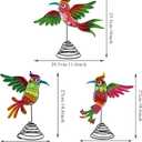Christmas Tree Topper 3Pcs Red Funny Bird Glass Tree Topper Hummingbird Outdoor Christmas Tree Decor for Home Xmas Holiday New Year (Green)