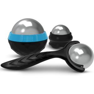 Cold & Hot Therapy Massage Balls  Set of 3 Ice and Heat Physical Therapy Tools for Deep Tissue, Myofascial Release, Trigger Point, Plantar Fasciitis - Back, Neck, Foot, Face, Muscle Pain Relief