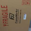 FrameWorks 5"x7" with 4"x6" Mat  Black Deluxe Modern Aluminum Picture Frame with Tempered Glass and Removable Mat