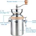 Easyworkz Manual Coffee Grinder - Adjustable Settings, Airtight Canister - Coffee Bean Mill Tool for Kitchen, Hand Crank Coffee Grinder
