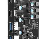 Sinefine 4 Ports PCI-E to USB 3.0 Expansion Card (2 USB Type-A and 2 USB Type-C Ports), Internal Converter PCI Express Expansion Card for Desktop PC Card