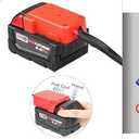 Upgraded Jumper Starter Cable Clamps for 18V, 8AWG Auto Battery Automotive Booster Cables Power Tool Line (Battery not Included), Emergency Kit (Fit Mil-waukee style 1)