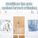 2 Sets Pontoon Gate Latch Replacement Kit, Pontoon Door Latch Fits 1-1.25inch Square Frames Boat Latch Lock Pontoon Gate Accessories Suitable for Left & Right Hinged Doors Includes Hardware