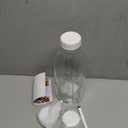 Syntic Square Liter Glass Milk Bottles with Airtight Lid - 100% Leak-Proof Heavy Duty Screw Cap, 32 Oz Glass Juice Bottles w Scale Mark, Reusable Jugs Pitcher for Homemade Juice(Extra 1 Lid and Pen)