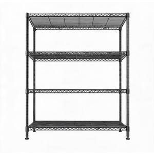 Garvee 4-Tier Storage Shelves 45.3" W x 63" H x 17.7" D – Heavy Duty Adjustable Wire Shelving Unit, 800 lbs Capacity Metal Rack with Rust-Resistant Coating for Garage, Pantry, Kitchen, Warehouse