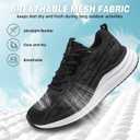 Women's Orthopedic Road Running Shoes: Comfortable Arch Supports Plantar Fasciitis Orthotic Athletic Sneakers, Casual Flat Feet High Arch Tennis Sport Walking Shoes for Foot Heel and Pain Relief (8 Wide, W1-black)