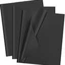 100 Sheets Black Tissue Paper Artdly 14 x 20 Inches Black Wrapping Paper Bulk for Weddings Birthday DIY Project Christmas