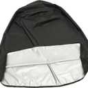 Garden Fountain Cover Oxford Cloth Protective Shield for Outdoor Use x Dustproof Winter Protector Drawstring for Fountains (Black)