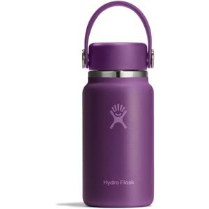Hydro Flask Micro Bottle - Leak Proof Purse or Pocket Flask - Insulated Mini Water Bottle 6.7 Oz Beachplum Purple