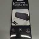 HEYSTOP Switch 2 Case Compatible with Nintendo Switch 2 Case Cover, Switch 2 Protective TPU Cover with Screen Protector and 6 Thumb Grips,HD Tempered Glass,Shock-Absorbing&Scratch-Resistant