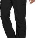 keihTrail Work Pants for Men Waterproof Lightweight Quick Dry Travel Fishing Camping Men Hiking Cargo Pants Outdoor 6 Pockets (Black)