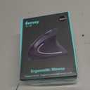 Ergonomic Mouse, LEKVEY Vertical Wireless Mouse - Rechargeable 2.4G Optical Vertical Mice : 3 Adjustable DPI 800/1200/1600 Levels 6 Buttons, for Laptop, Mac, PC, Computer, Desktop, Notebook etc, Black