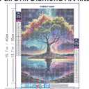 2 x QIOUOL 5D Diamond Art Kits for Adults Beginners,Dreamy Tree DIY Paint with Round Full Drill Diamonds Painting Mosaic Gems Art for Home Office Wall Decor 12x16 Inch