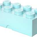 LEGO Aqua Light Blue Storage Box Brick 8 DIF