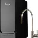 iSpring RO1000-BN Tankless Reverse Osmosis System, 1000 GPD Fast High Flow Under Sink Reverse Osmosis Water Filtration System, 2:1 Low Drain Ratio, TDS PFAS Reduction, Auto Flush, Filter Reminder, Set name: 1000 GPD RO + Brushed Nickel Faucet