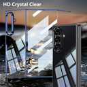 Case for Samsung Galaxy Z Trifold Case Clear with Screen Protector, Transparent Crystal Clear Plating Slim Hard PC Shockproof Anti-Scratch Full Protective Cover for Samsung Z Trifold 5G(Blue)