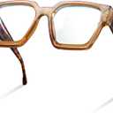 livho Oversized Blue Light Blocking Glasses for Woman and Men - Rectangle Fashion Glasses for Computer, Chic Preppy Frame (Leopard Legs)