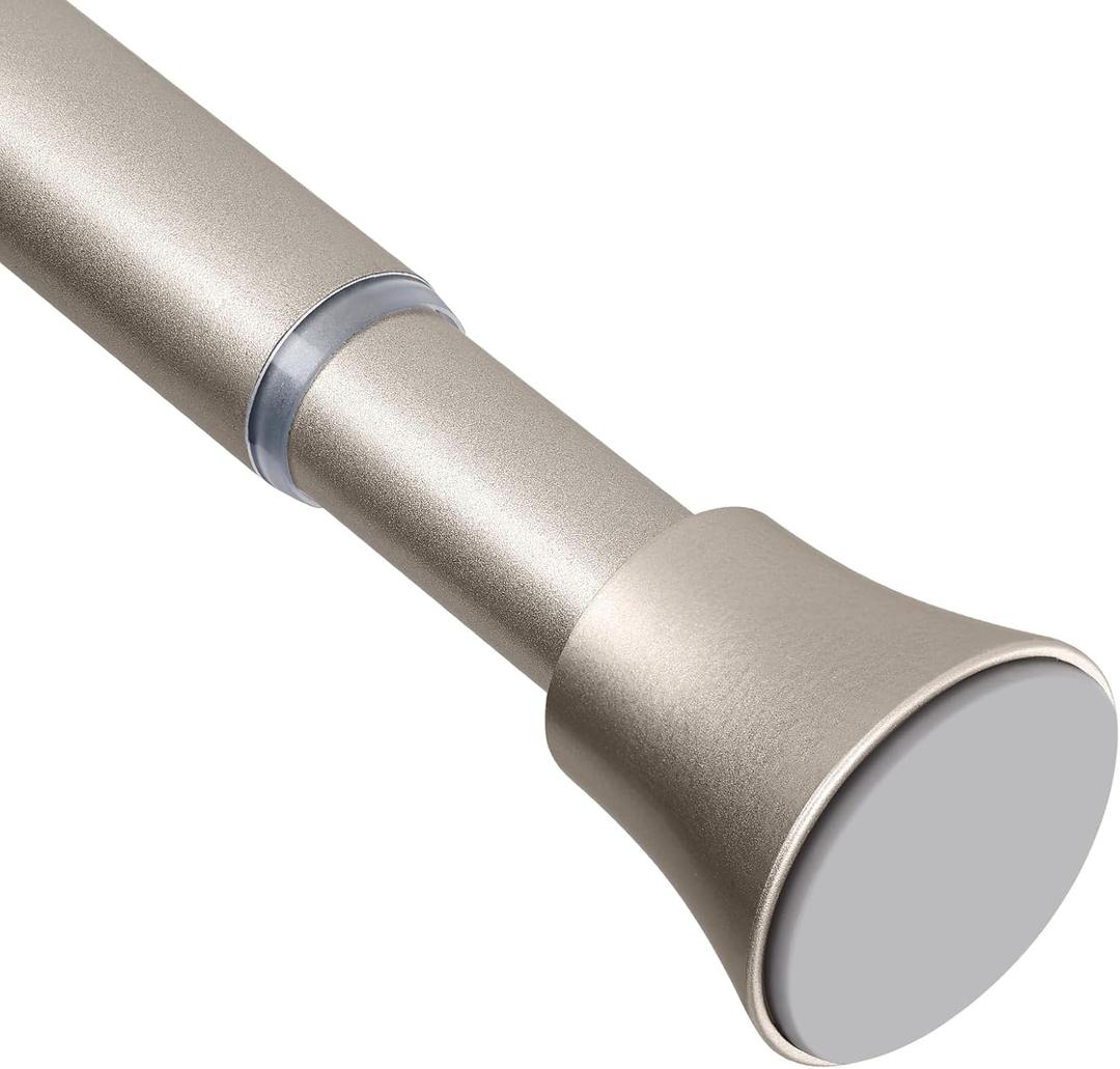 Silver Shower Curtain Rod - Tension Curtain Rod Adjustable 32 to 78 inch Spring Tension Shower Rod No Drilling Non Slip, Silver