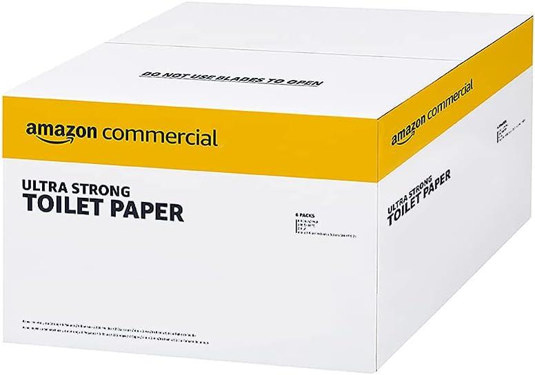 AmazonCommercial FSC Certified 2-Ply White Ultra Strong Toilet Paper, Septic Safe, 286 Sheets per Roll - 36 Rolls