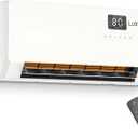 Electric Wall Mounted Heater with Remote Control, 24H Timer, ECO Mode, Quick Heating Space Heater for Bedroom, Living Room