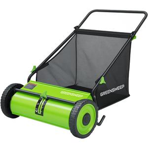 Pickup Pro Garden Sweeper - Manual Leaf & Grass Push Lawn Sweeper (Pickup Pro Max)