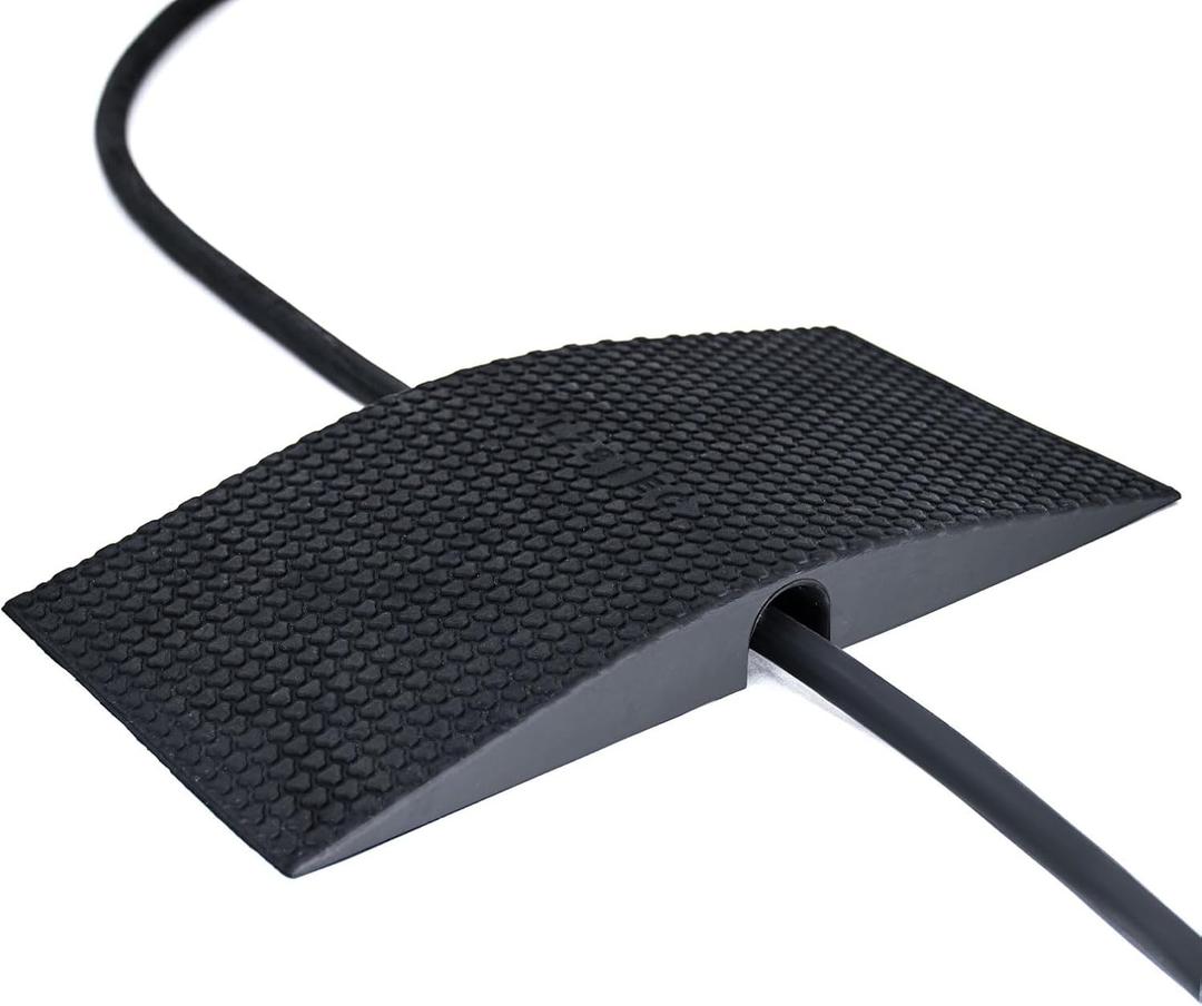 EV Charger Cable Protector Garage Door Pass Through, Design to Minimize Gaps, Soft Rubber, Heavy Duty, for All Tesla (Model 3/Y/X/S) and J1772 Mobile Chargers and Wall Connectors