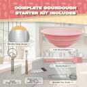 Cream Pink Sourdough Bread Baking Set - Guard Basket, Proofing Basket & Bowl