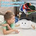 Muiteiur Baseball Plush Toy, Stuffed Ball Plush with Cute Smile & Baseball Cap, Soft Stuffed Sports Toy, for Kids Girls Boys Fans