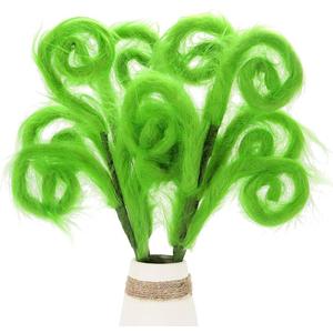 5pcs Lime Green Christmas Tree Picks Decoration 19.7'' Curly Tree Topper Picks Spray Ornaments for Xmas Home Vase Wreath Holiday Party (Green Picks)