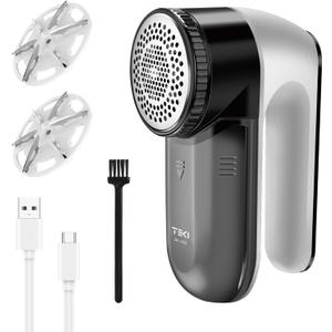 Fabric Shaver, Lint Shaver, Lint Remover Rechargeable Sweater Defuzzer Sweater Shavers to Remove Pilling for Clothes, Couch, Furniture, Fuzz Remover (6 Leaf Blade, 2 Extra Blades)