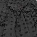 Womens Fashion A Line Skirt Ruffle V Neck Casual Loose Short Solid Color Dress Plus Size Tunic Dress, 3XL
