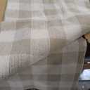 Garland Rug Country Living  Checkered Buffalo Plaid Design, Non-Slip Rubberback, Traditional 5x7 Area Rug for Living Room, Bedroom, Kitchen, Dining Room,Nursery,Tan/Ivory