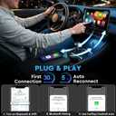 ELRINA 2026 New-Gen Wireless CarPlay Adapter with Button Control, 5s Fast Auto-Reconnect Ultra Mini Wired to Wireless Plug & Play Adapter for iPhone & Android Auto, Stable 5.8GHz WiFi, Bluetooth 5.4