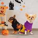 Vehomy 2Pcs Dog Cat Halloween Sweaters Dog Pumpkin Sweater Dog Cat Pumpkin Turtleneck Knitwear Shirt Dog Puppy Halloween Costume Clothes for Small Medium Dogs Cats XL