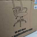 BestOffice | Ergonomic Office Chair | Mid-Back Swivel Desk Chair | Breathable Backrest & Lumbar Support | Adjustable Height | Sponge Seat | Rolling Wheels | Black | for Adults & Women