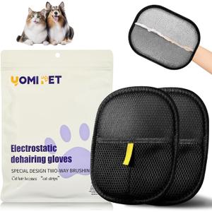 Hair Remover Glove,2026 Updated Cat and Dog Hair Removal Tool.Reusable Electrostatic Hair Removal Gloves.Suitable for Sofas,Bed Sheets,Clothing,Car Seats. (2)